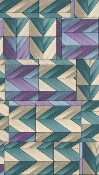 Geometric wood pattern with chevron and triangle shapes