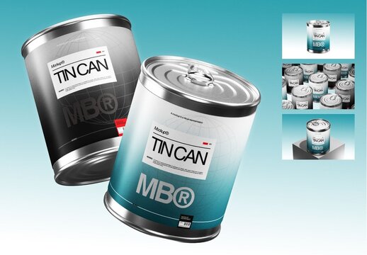 Tin Can Label Mockup