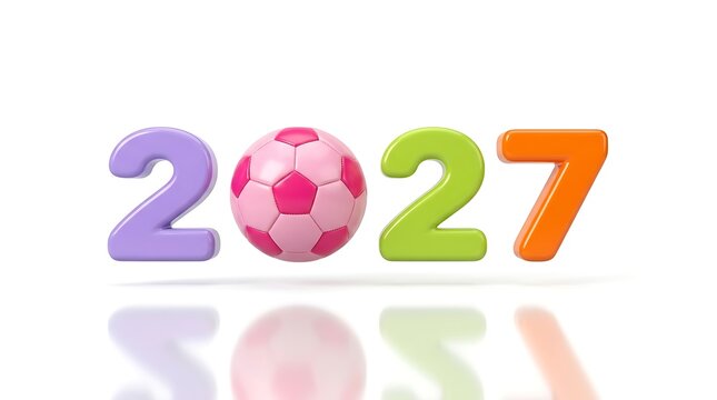 Colorful 2027 New Year Soccer Theme