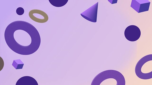 abstract background with purple circles loop