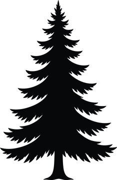 Christmas Tree Set Vector Illustration, Collection of Green Fir, Pine and Spruce Trees for Winter Holiday Celebration, Xmas Decoration, Forest and Seasonal Nature Design