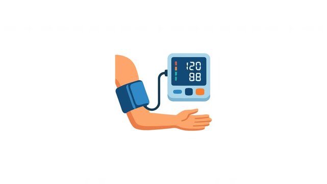A Person Using A Digital Device To Measure Arterial Pressure On Their Arm To Monitor Cardiovascular Health Wellness And Clinical Heart Rate Statistics Regularly In A Professional Medical Care