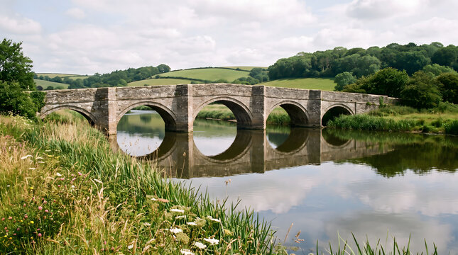 River Axe under Axmouth Bridge in Devon
