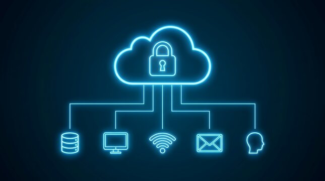 Neon Cloud Security Network Infographic