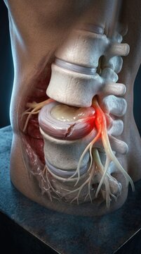 Lumbar ailment process: complex disorder, orthopedic aspect, nerve compression, degenerative disease, chronic pain, neurological aspect, acute back, spinal ache.