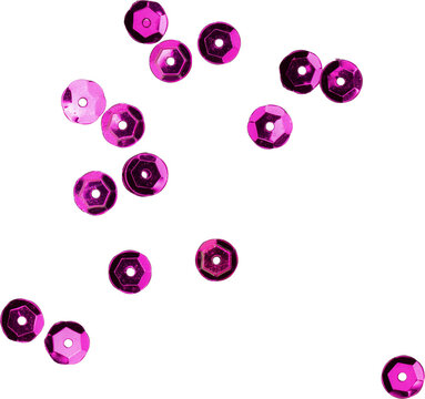 Pink Glitter Scattered Sequins Confetti Decoration