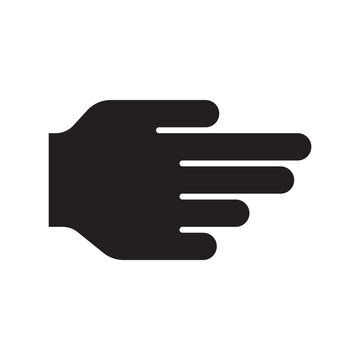 Three fingers pointing right horizontal gesture icon