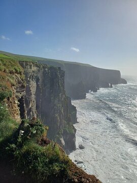 Dramatic Cliffs of Moher and Atlantic Waves in Ireland