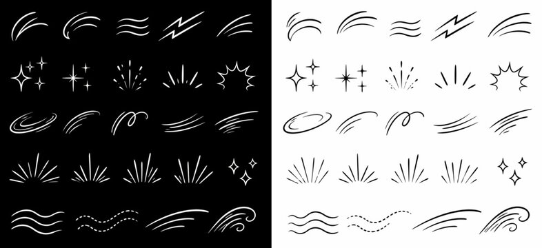Dynamic Motion Line Vector Collection