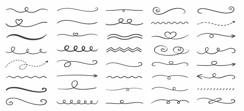 Hand Drawn Zigzag Divider Vector Set