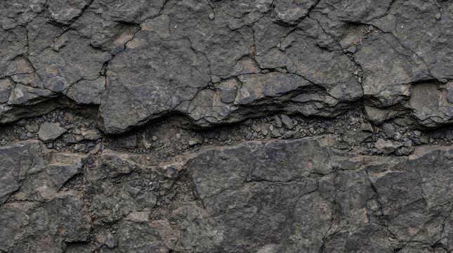 Seamless gray stone texture with natural cracks and surface details