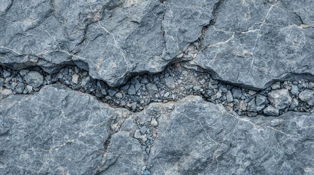 A seamless background texture of cracked grey stone