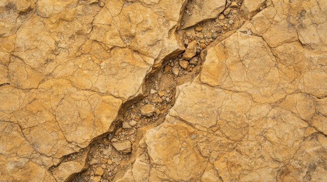 Close up of a cracked dry rock surface texture background