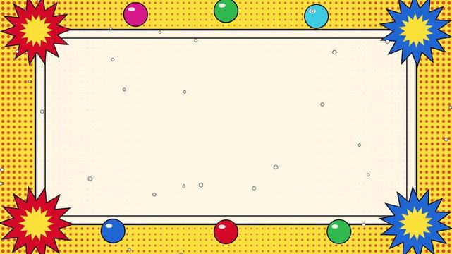 Christmas Comic Book Frame Title Background Loop