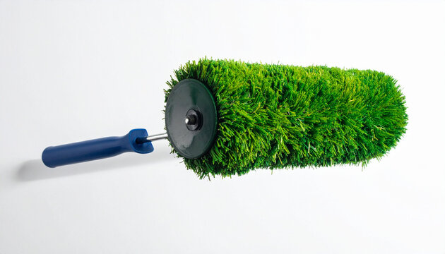 Paint roller with grass paint tip - interior painting tool