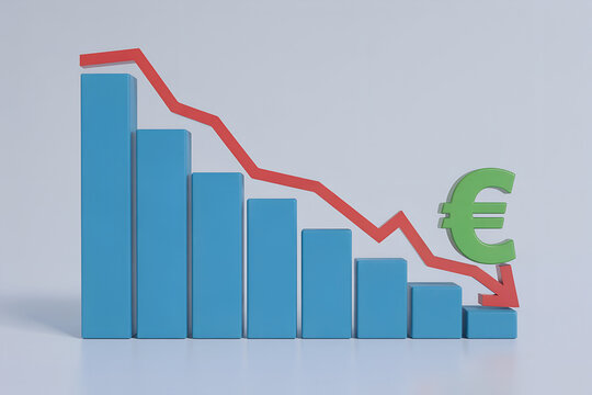 Euro Rate Downtrend with a Clean Minimal Chart

