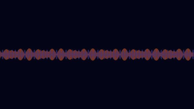 Vibrant magenta pink digital audio soundwave visualizer block on black background
