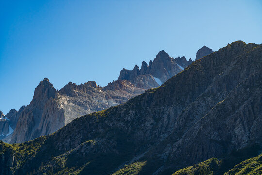rocky peaks of cordon de las animas in chile
