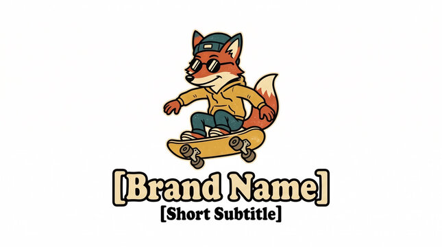 Desain logo maskot kartun retro bergaya vintage rubber hose tahun 1930-an dengan garis tegas untuk branding, apparel, dan stiker.