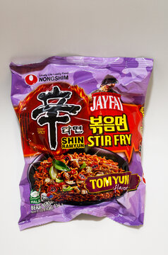 Petaling Jaya, Malaysia - February 13, 2026: Nongshim x Jay Fai Shin Ramyun Tom Yum Stir Fry. 