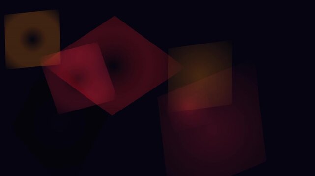 Dark looping abstract background featuring geometric shapes and soft gradients