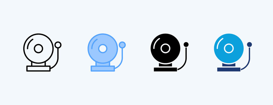School Bell Multiple Icon Illustration Vector