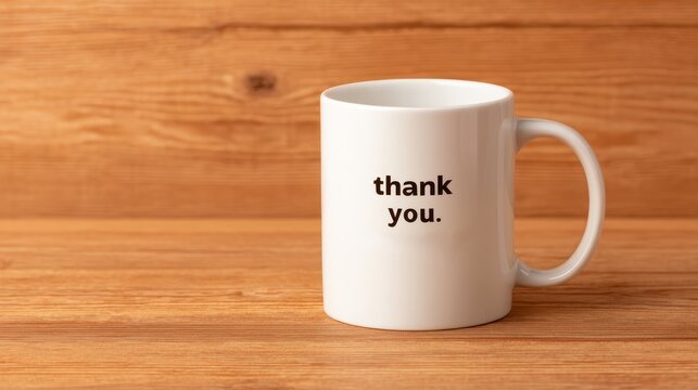 Thanksgiving, business gratitude, client appreciation, Minimalist Coffee Mug with "Thank You Partner" Print and Copy Space for Text