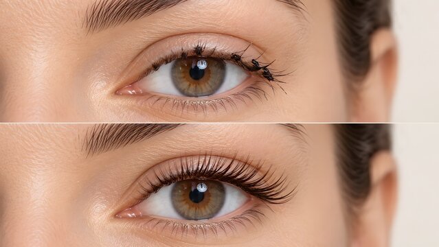 Damaged Eyelashes After Poor Eyelash Extension Glue