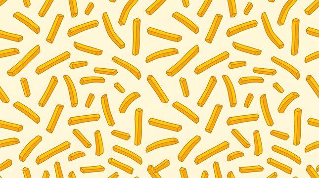 Cute french fries pattern background design
