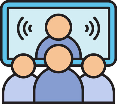 business people tele conference icon
