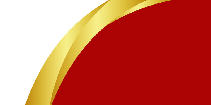 Abstract red and gold curved waves banner background preview