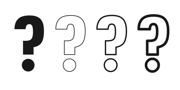 Question mark icon set collection in flat style. Asking questions vector illustration on isolated background. Asking sign business concept.