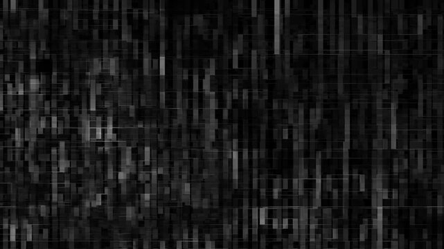  4K Abstract digital data technology graphic grid seamless looping, flicker and flare for cinematic video,  Glitches and static noise background for video editing
