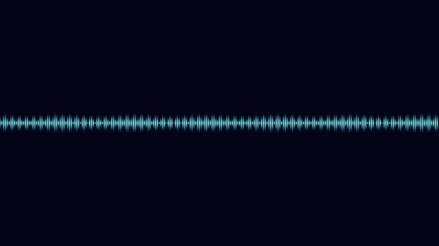 Cyan blue digital pixel soundwave audio visualizer block bar on black background