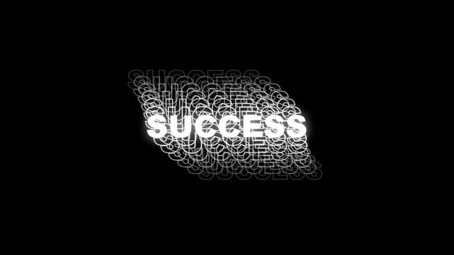 Kinetic Kinetic Text Kinetic Typography Success Motion Graphic Loop