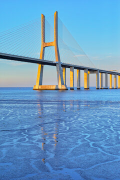 Vasco Da Gama bridge, the longest bridge in Europe, Lisbon, Portugal