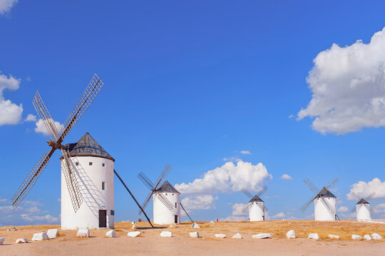 Windmills, Campo de Criptana, Ciudad Real Province, Castilla-La Mancha, Spain