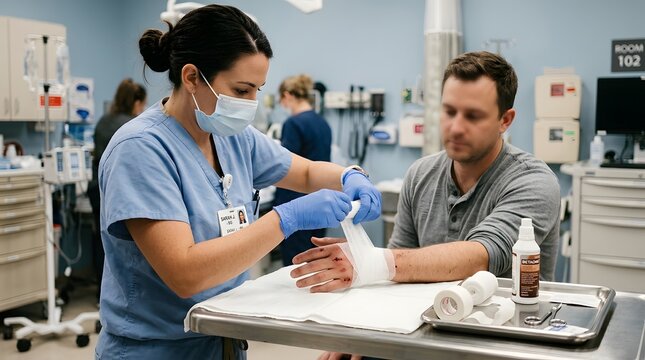 Dedicated healthcare professionals provide essential medical care and support to patients emphasizing the importance of global health initiatives and awareness