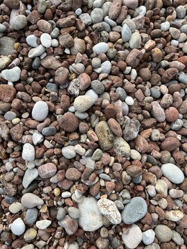 Colorful Pebbles on Agios Nikolaos Beach, Kythnos Island, Greece