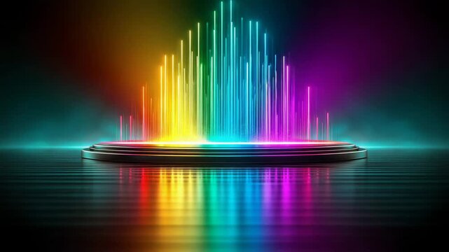 Neon Rain Streaks Falling Seamless Loop Background