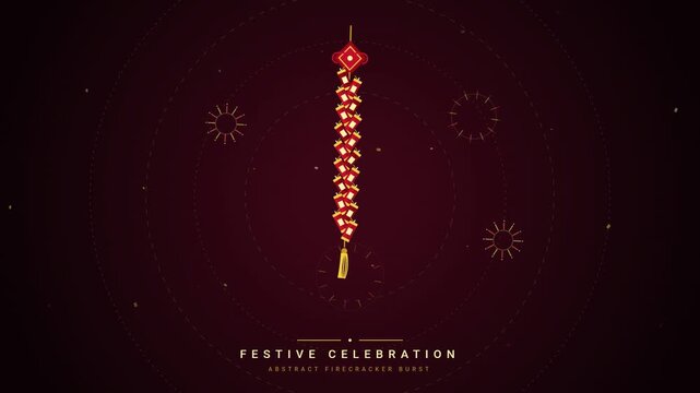 Traditional Chinese Firecracker String Celebration Animation