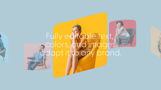Square Animated Displays Loop 5 &ndash; Animated Square Displays, Looping Video Screens and Modern Multi Panel Motion Graphics for Promos, Presentations and Social Media