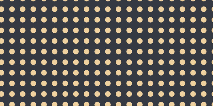 Seamless fine polka dot grid pattern, tiny beige dots on dark background minimal geometric texture