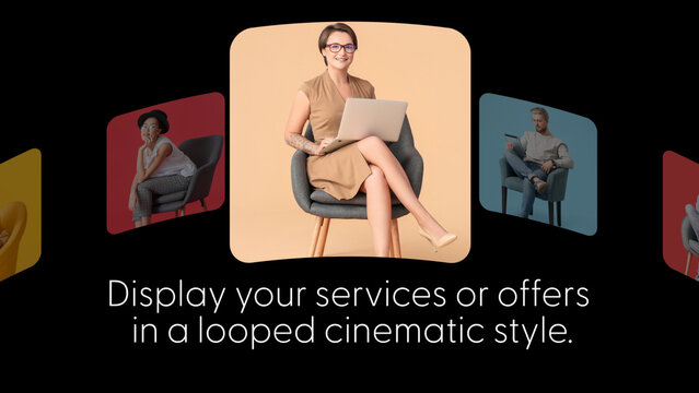 Square Animated Displays Loop 8 &ndash; Animated Square Displays, Looping Video Screens and Modern Multi Panel Motion Graphics for Promos, Presentations and Social Media