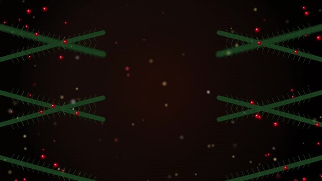 Abstract dna helix structure animation with floating particles and glowing nodes genetics biology science