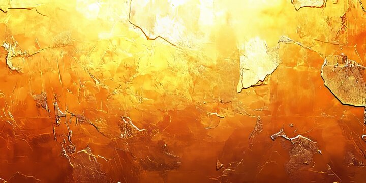 Shiny Gold Foil Texture Background with Reflective Surface and Bright Glistening Light Effects