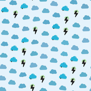 Clouds and Lightning Pattern