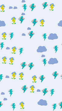 Weather pattern with clouds and lightning