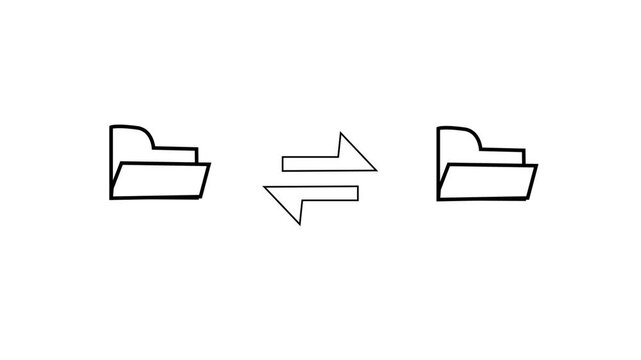 File Transfer and Folder Synchronization Icon for Data Management
Folder Transfer Icon with Arrows for File Sharing and Data Migration 4k HD Video,