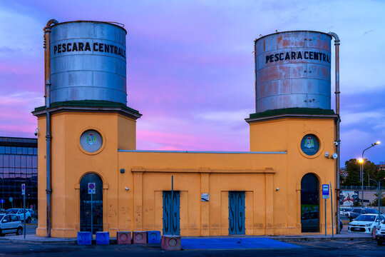 Pescara Centrale Water Towers At Dawn